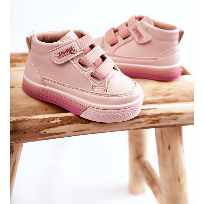 PA1 Sneakers Alte Da Bambino Con Baxter Rosa A Costine 2