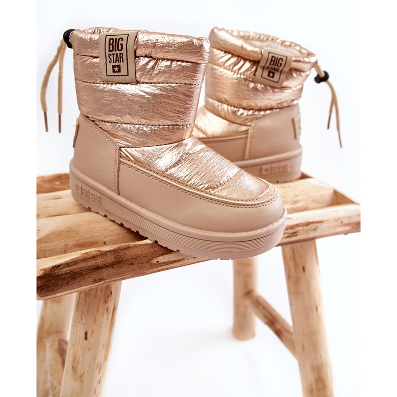 Doposci per bambini Big Star KK374221 Beżowo-Złote beige 2