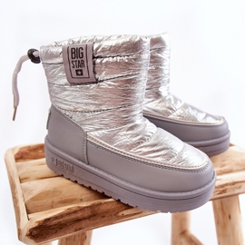 Doposci per bambini Big Star KK374218 Szaro-Srebrne d'argento 1
