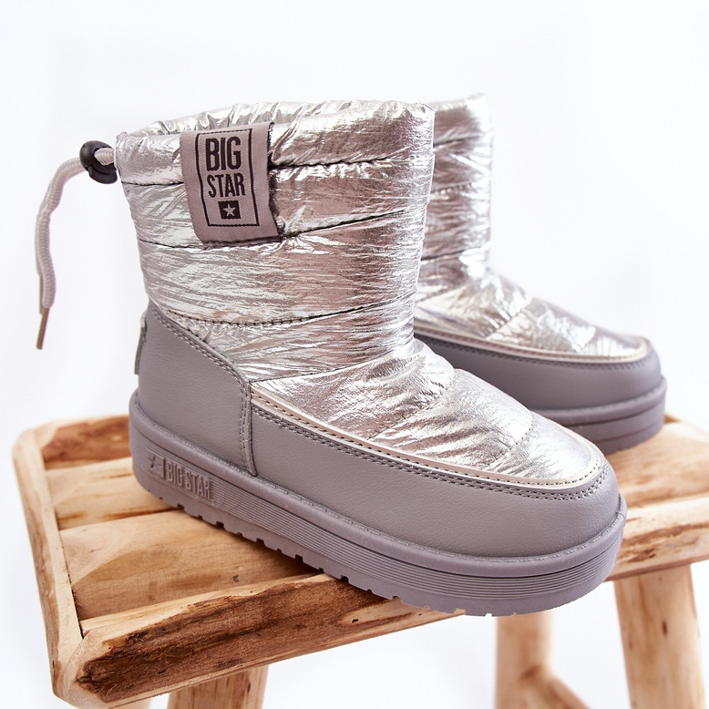 Doposci per bambini Big Star KK374218 Szaro-Srebrne d'argento 1
