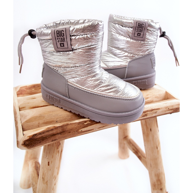 Doposci per bambini Big Star KK374218 Szaro-Srebrne argento 2