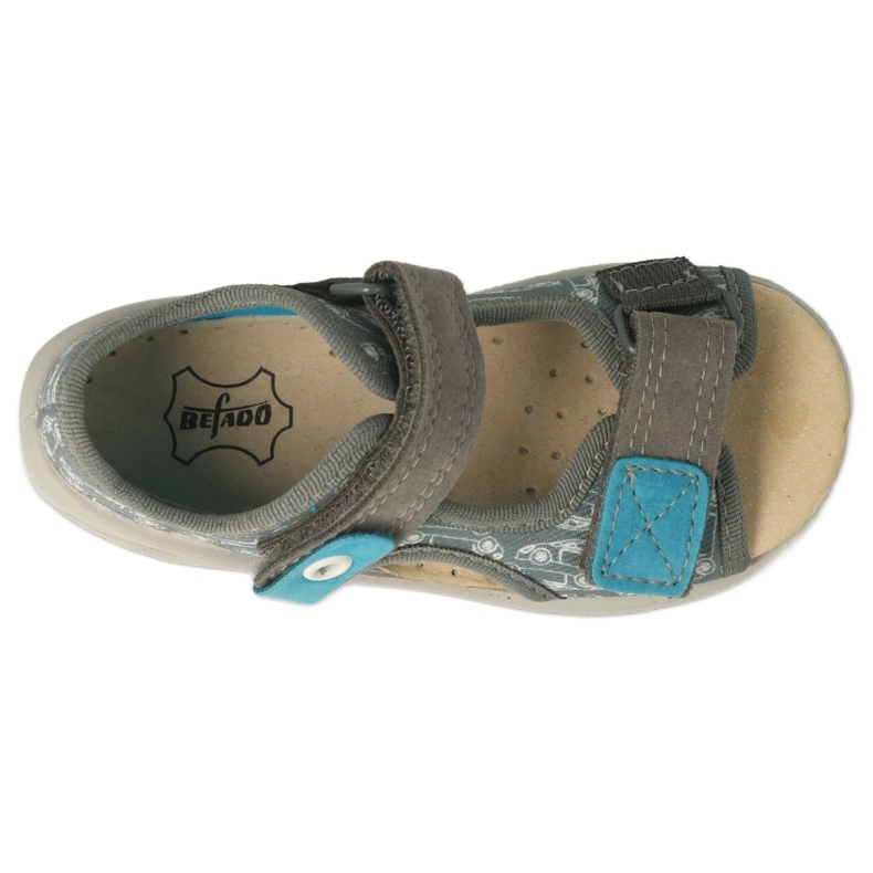 Befado scarpe per bambini pu 065X169 blu grigio 3