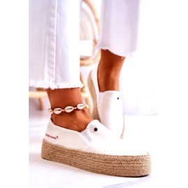 Espadrillas Da Donna Sulla Piattaforma Cross Jeans JJ2R4013C Bianco 2