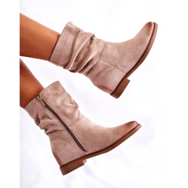 PG1 Stivali Alti Da Donna In Pelle Scamosciata Beige Venis CH2180 2