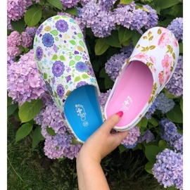 Scarpe da donna Befado - flower 3 bianco / viola 154D103 bianca 2