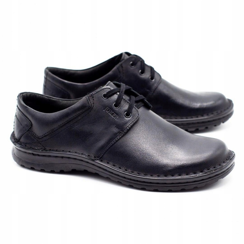 Joker Scarpe da uomo in pelle 229 nere nero 2