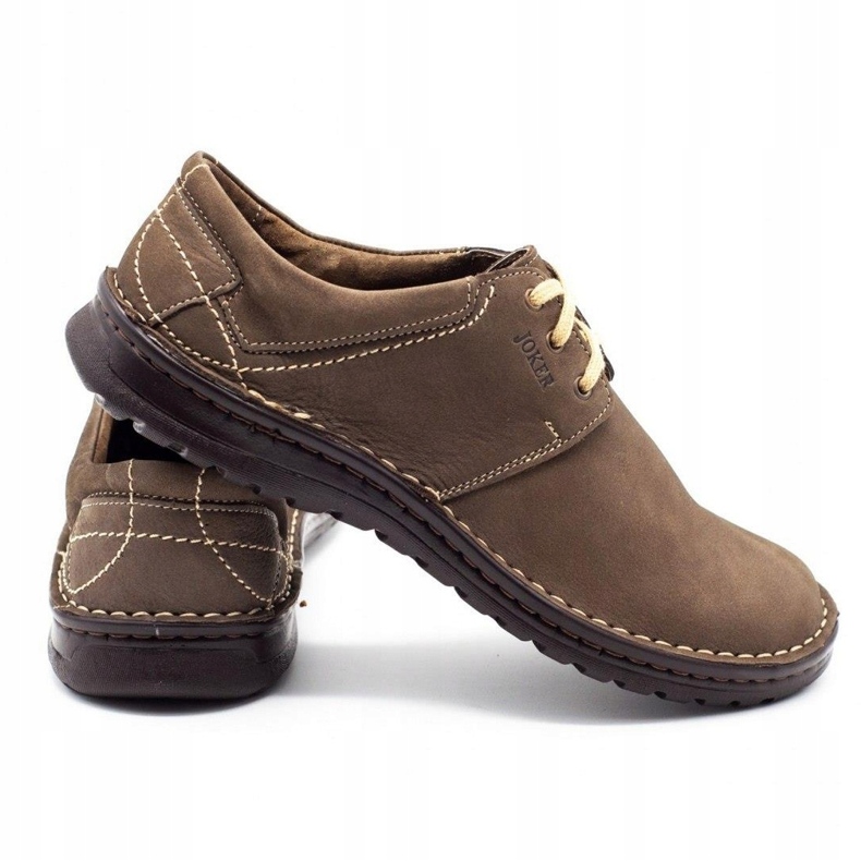 Joker Scarpe da uomo in pelle 229 oliva multicolore cachi 3