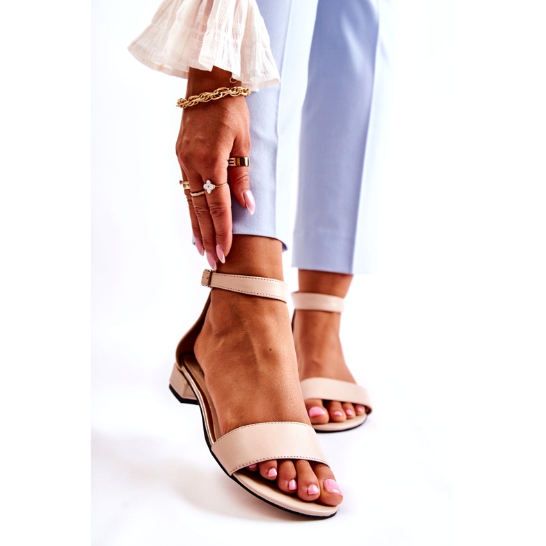 PA2 Sandali in pelle da donna Beige Shanley 4099 1