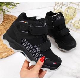 Doposci da bambino impermeabili con velcro nero da ragazzo American Club 1