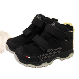 Doposci da bambino impermeabili con velcro nero da ragazzo American Club 2