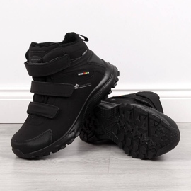 Scarpe da trekking impermeabili nere American Club con velcro nero 1