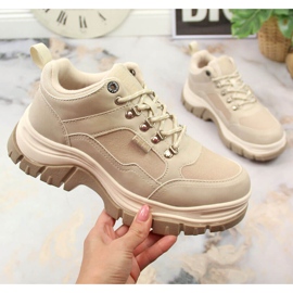 Scarpe da donna con felpa Big Star beige KK274363 1