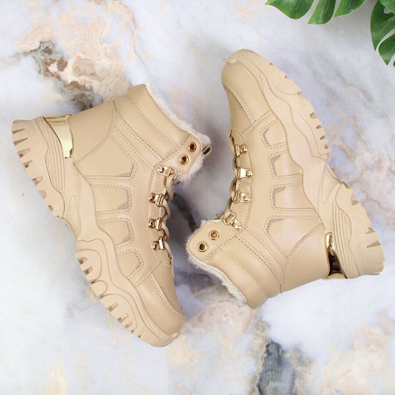 News Doposci da donna platform con pelliccia beige NOVITA' 1