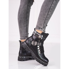 Stivali neri da donna con fibbia Shelovet nero 1