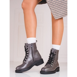 Borse da donna Shelovet grigie con una lucentezza metallica grigio 1