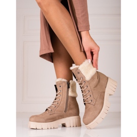 T.Sokolski Stivali da donna in camoscio Shelovet beige 1
