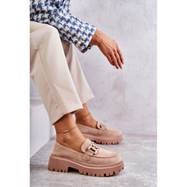 FB2 Francesina da donna con ornamento Beige Leeza H8-257 2