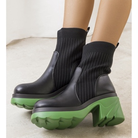 Stivali neri con suola Tomlin rossa nero 1