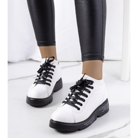 Sneakers bianche con tacco alto di Ambly bianca 1