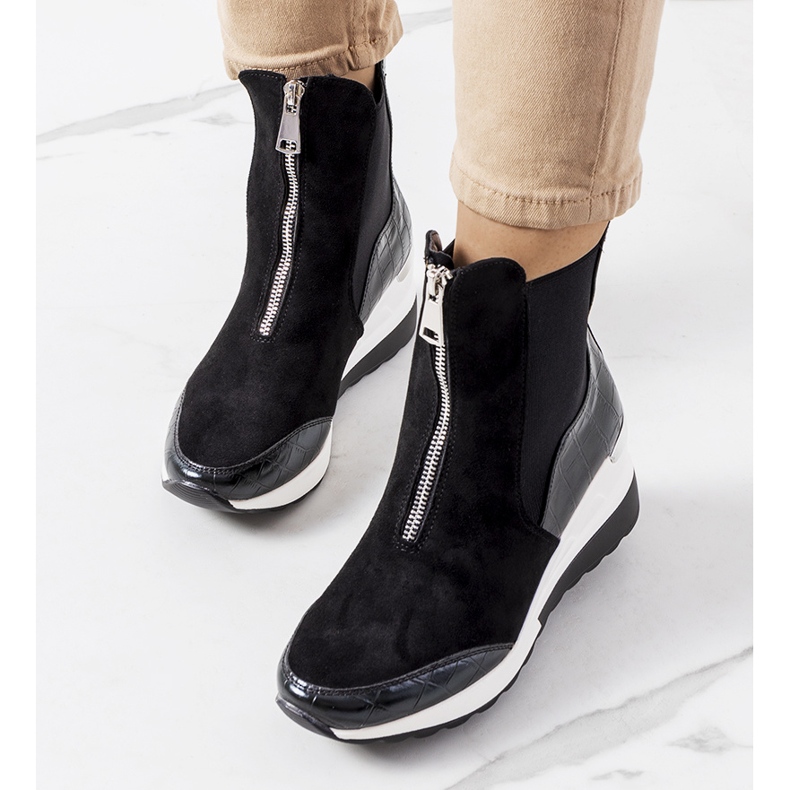PA1 Sneakers nere sulla zeppa Triaca nero 2