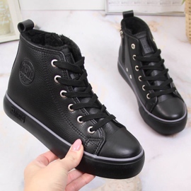 Sneakers da bambino nere ad alto isolamento Big Star KK374228 nero 1