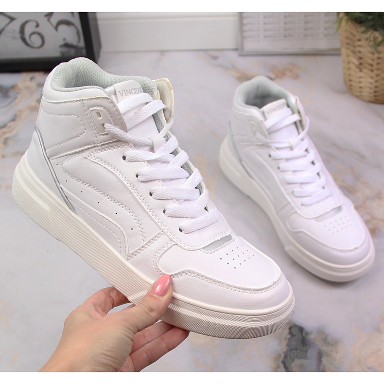 Sneakers alte Vinceza bianche bianco 1