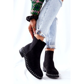 PG1 Stivaletti in camoscio Stivaletti Chelsea con perle nere Jilanna 8335 BLK nero 3