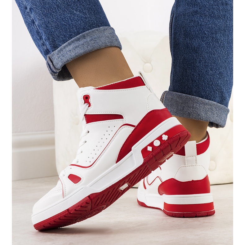 PA1 Sneakers rosse Megatheo alla caviglia bianco rosso 1