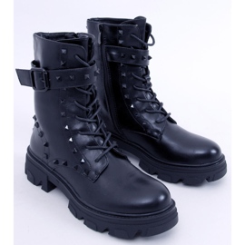 Stivali stringati Frankee Black nero 1