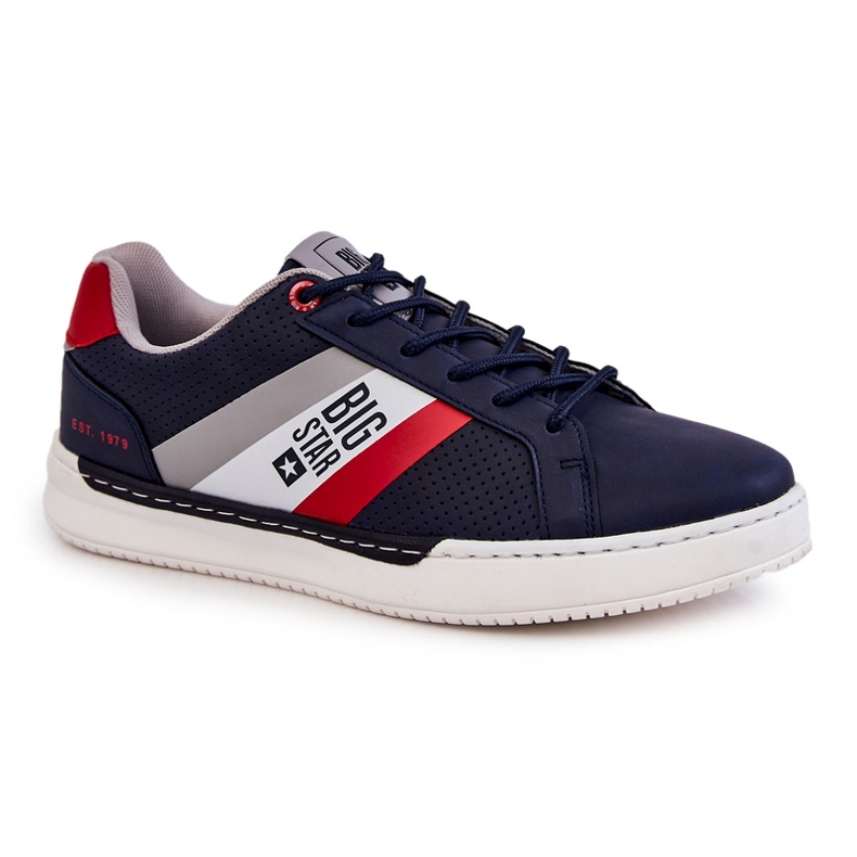 Scarpe sportive da uomo classiche Memory Foam Big Star KK174058 Navy Blue 1