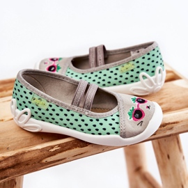 BEFADO S.A. Ciabatte della Ballerina Befado Kitten 116X304 Verde-Grigio 2