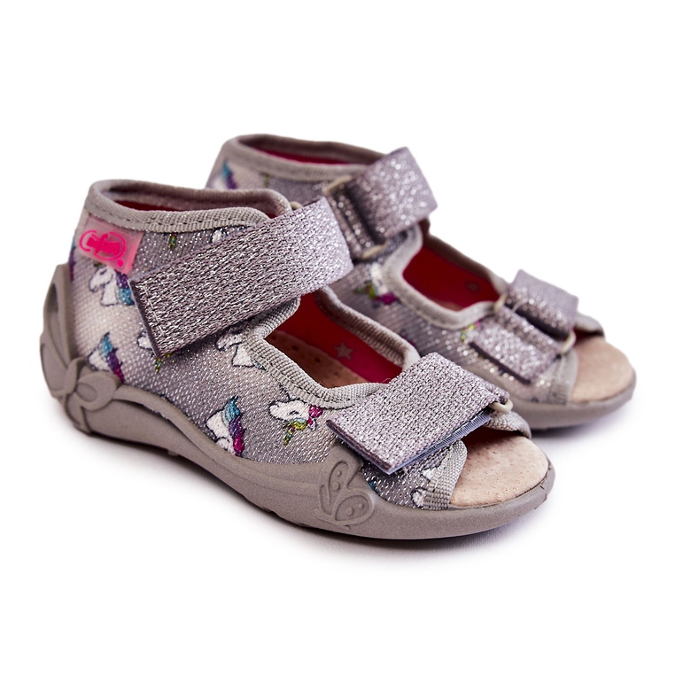 BEFADO S.A. Sandali Con Velcro Unicorn Befado 342P044 Grigio 1