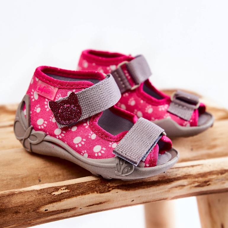 BEFADO S.A. Sandali Pantofole Befado Velcro Zampe 242P108 Rosa 1