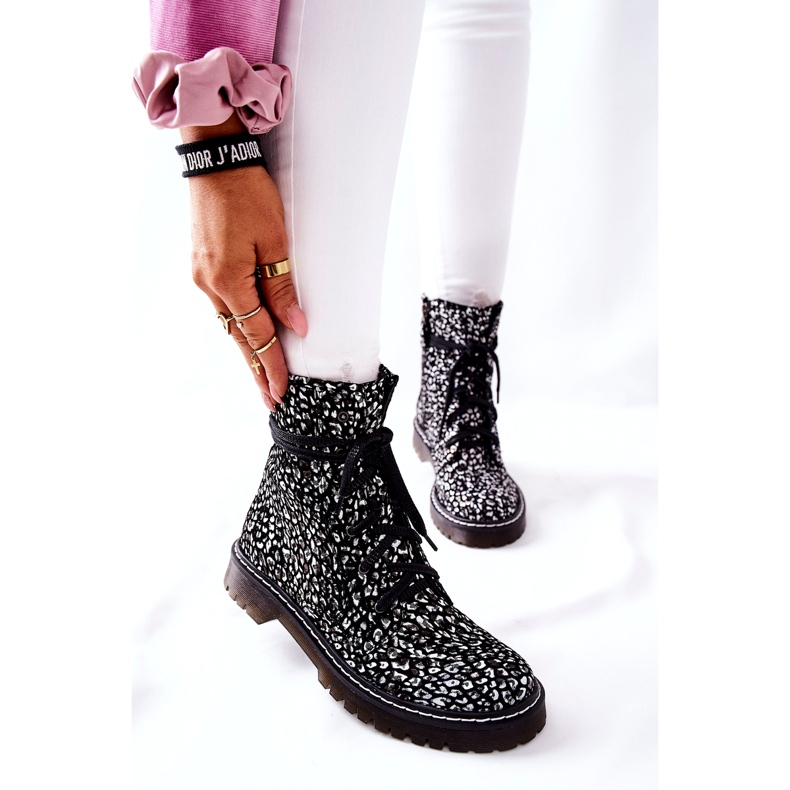 Stivali da donna Glany Workers Maciejka Nero-Bianco 01609-48 3