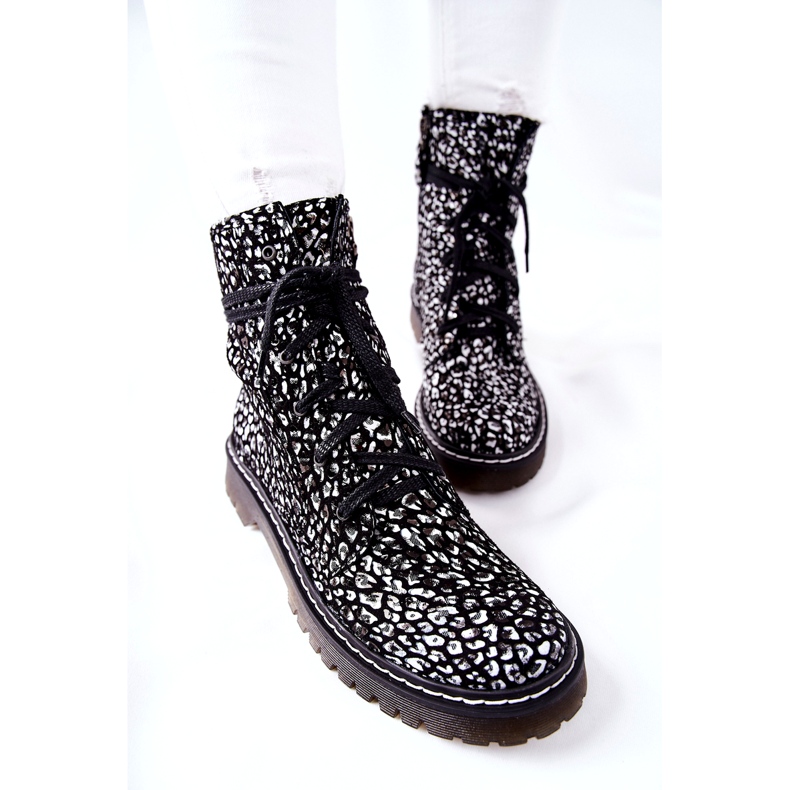 Stivali da donna Glany Workers Maciejka Nero-Bianco 01609-48 1
