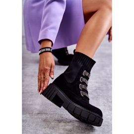 Seastar Stivaletti slip-on in camoscio nero con strass 3