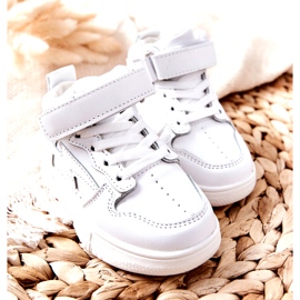 Scarpe sportive alte per bambini bianche bianca 1