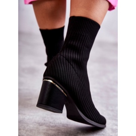 PS1 Stivali Da Donna Con Calzino Elastico Nero Carmon 2