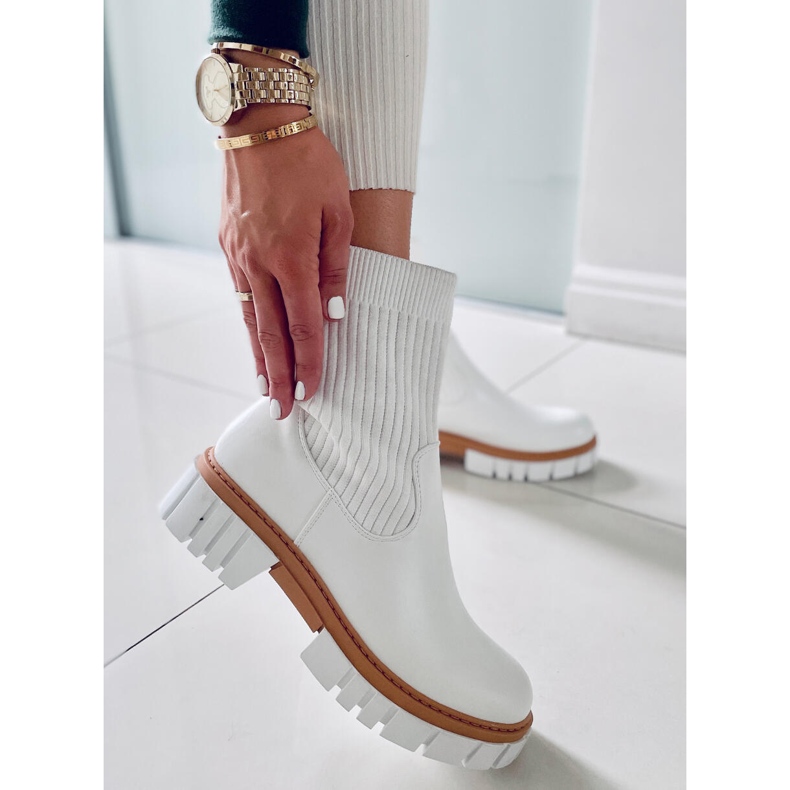 Stivaletti con tomaia flessibile Barrino White bianca 1