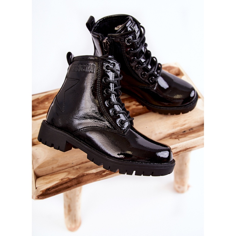 Stivali caldi laccati per bambini Big Star II374045 neri nero 2