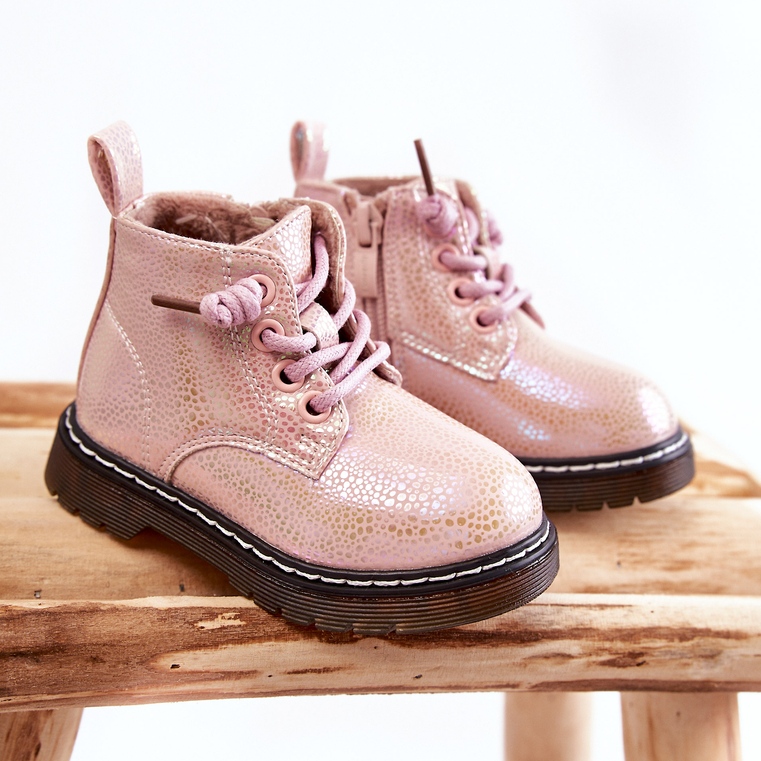 Stivali caldi per bambini con cerniera rosa Betsy 1