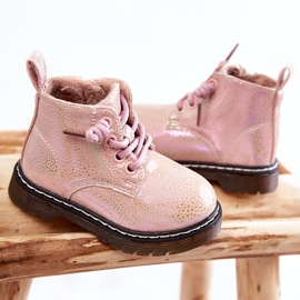 Stivali caldi per bambini con cerniera rosa Betsy 2
