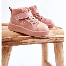 PA1 Sneakers Alte Da Bambino Con Velcro Rosa Cheezi 1
