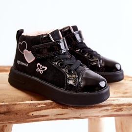 PA1 Sneakers Alte Da Bambino Con Velcro Cheezi Nere nero 1
