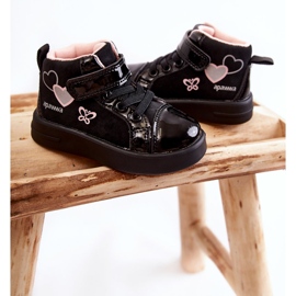 PA1 Sneakers Alte Da Bambino Con Velcro Cheezi Nere nero 2