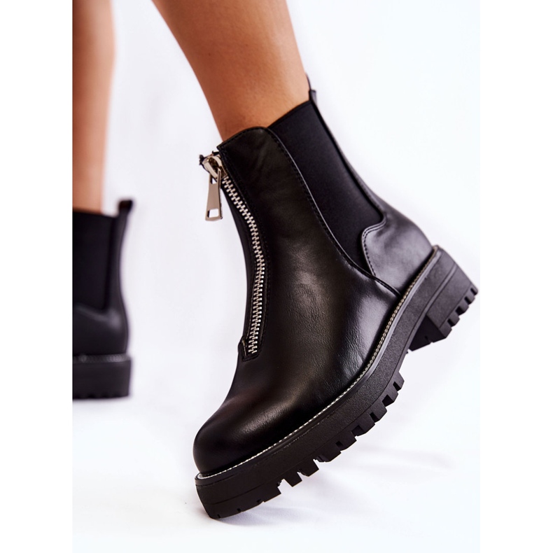 PG1 Stivali caldi alla moda Madeleine neri nero 2