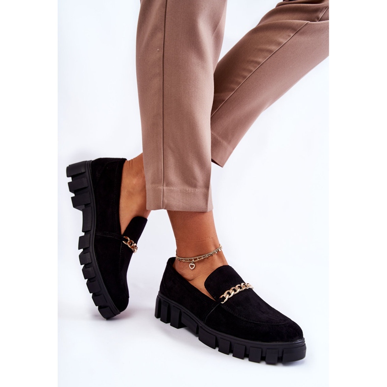 Sergio Leone Scarpe Scamosciate Con Catena Anne Nere nero 2