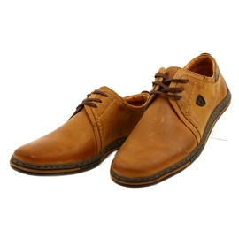 Polbut 343 Scarpe da uomo in pelle color cammello marrone 2