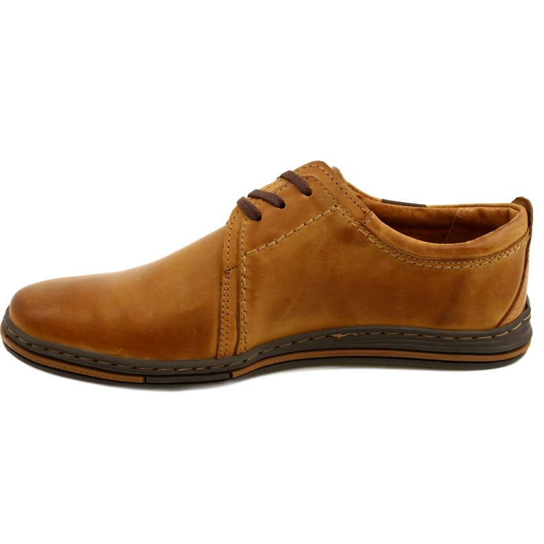 Polbut 343 Scarpe da uomo in pelle color cammello marrone 1