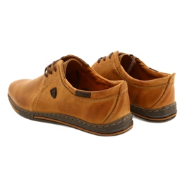 Polbut 343 Scarpe da uomo in pelle color cammello marrone 4